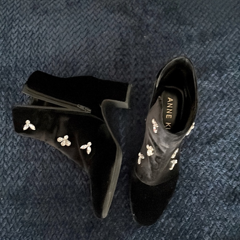 Anne Klein velvet boots
